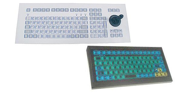 image of keyboard with joystick and backlit keyboard